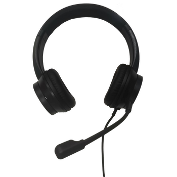 LAMTECH USB STEREO HEADPHONE WITH MIC NOISE CANCELLING BLACK