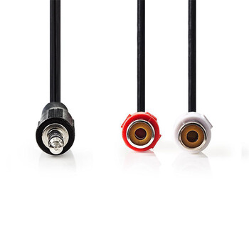 NEDIS CAGT22250BK02 Stereo Audio Cable 3.5 mm Male 2x RCA Female 0.2 m Black