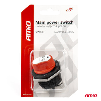 03027/AM ΔΙΑΚΟΠΤΗΣ POWER-OFF ΜΠΑΤΑΡΙΑΣ 12>32V max200A preak1000A 3 ΛΕΙΤΟΥΡΓΙΩΝ ΑΜΙΟ - 1 ΤΕΜ.