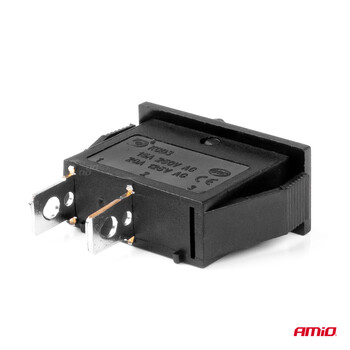 03081/AM ΔΙΑΚΟΠΤΗΣ ON/OFF  2 ΕΠΑΦΩΝ 12V 20A 10mm x 26mm ΜΑΥΡΟΣ  ΑΜΙΟ - 1 ΤΕΜ.