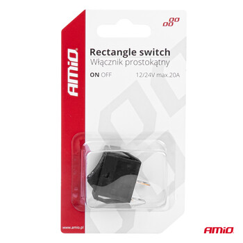 03081/AM ΔΙΑΚΟΠΤΗΣ ON/OFF  2 ΕΠΑΦΩΝ 12V 20A 10mm x 26mm ΜΑΥΡΟΣ  ΑΜΙΟ - 1 ΤΕΜ.
