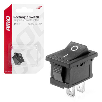 03082/AM ΔΙΑΚΟΠΤΗΣ ON/OFF 3 ΕΠΑΦΩΝ 12V 20A 12mm x 19mm ΜΑΥΡΟΣ  ΑΜΙΟ - 1 ΤΕΜ.
