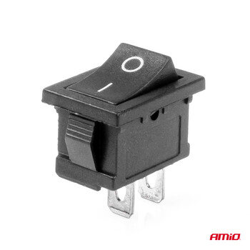 03082/AM ΔΙΑΚΟΠΤΗΣ ON/OFF 3 ΕΠΑΦΩΝ 12V 20A 12mm x 19mm ΜΑΥΡΟΣ  ΑΜΙΟ - 1 ΤΕΜ.