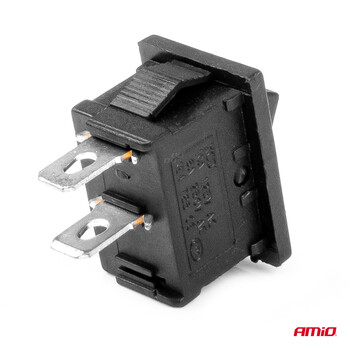 03082/AM ΔΙΑΚΟΠΤΗΣ ON/OFF 3 ΕΠΑΦΩΝ 12V 20A 12mm x 19mm ΜΑΥΡΟΣ  ΑΜΙΟ - 1 ΤΕΜ.