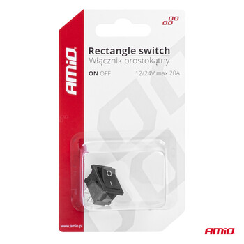 03082/AM ΔΙΑΚΟΠΤΗΣ ON/OFF 3 ΕΠΑΦΩΝ 12V 20A 12mm x 19mm ΜΑΥΡΟΣ  ΑΜΙΟ - 1 ΤΕΜ.