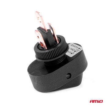 03089/AM ΔΙΑΚΟΠΤΗΣ ON/OFF 3 ΕΠΑΦΩΝ ΜΕ LED ΚΟΚΚΙΝΟ12/24V Φ12mm 30A ΜΕ ΣΠΕΙΡΩΜΑ ΟΒΑΛ ΑΜΙΟ - 1 ΤΕΜ.