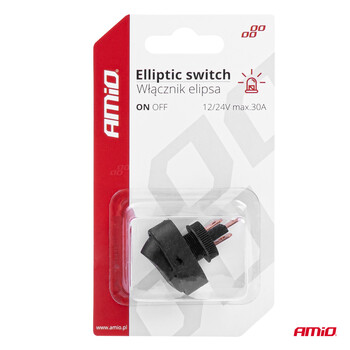 03089/AM ΔΙΑΚΟΠΤΗΣ ON/OFF 3 ΕΠΑΦΩΝ ΜΕ LED ΚΟΚΚΙΝΟ12/24V Φ12mm 30A ΜΕ ΣΠΕΙΡΩΜΑ ΟΒΑΛ ΑΜΙΟ - 1 ΤΕΜ.