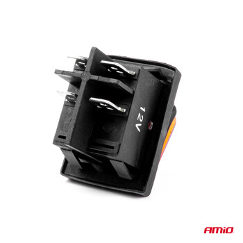 03091/AM ΔΙΑΚΟΠΤΗΣ ON/OFF 4 ΕΠΑΦΩΝ 20A 12/24V ΚΙΤΡΙΝΟΣ ΦΩΤΙΣΜΟΣ ΟΡΘΟΓΩΝΙΟΣ ΑΜΙΟ - 1 ΤΕΜ.