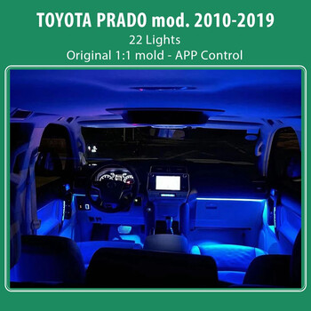 DIQ AMBIENT TOYOTA PRADO mod.2010-2019 (Digital iQ Ambient Light Toyota PRADO mod.2010-2019, 22 Lights)