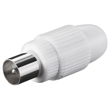 GOOBAY βύσμα coaxial 11500, αρσενικό, λευκό, 10τμχ