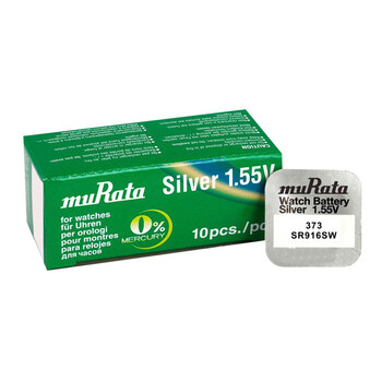 MURATA μπαταρία Silver Oxide για ρολόγια SR916SW, 1.55V, No373, 10τμχ
