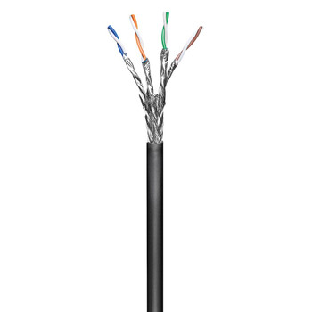 GOOBAY καλώδιο δικτύου 57197, CAT 6 S/FTP (PiMF), CCA, 100m, μαύρο