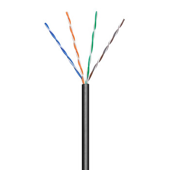 GOOBAY καλώδιο δικτύου 57198, CAT 5e U/UTP, CCA, 100m, μαύρο