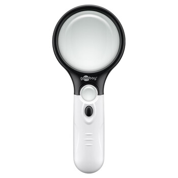 GOOBAY μεγεθυντικός φακός χειρός 41255 με φωτισμό LED, 1.75x & 12.25x
