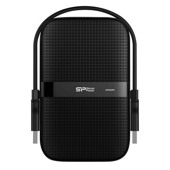 SILICON POWER εξωτερικός HDD Armor A60, 1TB, USB 3.2, μαύρος