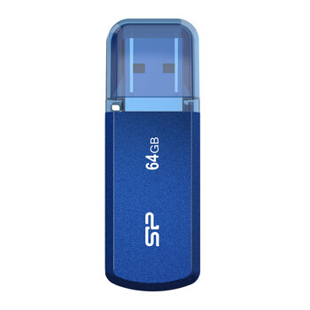 SILICON POWER USB Flash Drive Helios 202, 64GB, USB 3.2, μπλε