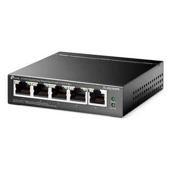TP-LINK Easy Smart Switch TL-SG105PE, 5-Port Gbit, 4-Port PoE+, Ver. 2.0