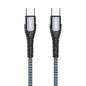 LDNIO καλώδιο USB-C σε USB-C LC101, 65W PD, 1m, γκρι