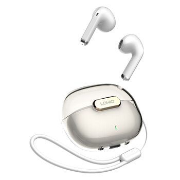 LDNIO earphones με θήκη φόρτισης T03, True Wireless, HiFi, λευκά