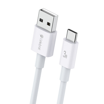 CELEBRAT καλώδιο USB-C σε USB CB-24C, 15W, 1.2m, λευκό CELEBRAT καλώδιο USB-C σε USB CB-24C, 15W, 1.2m, λευκό