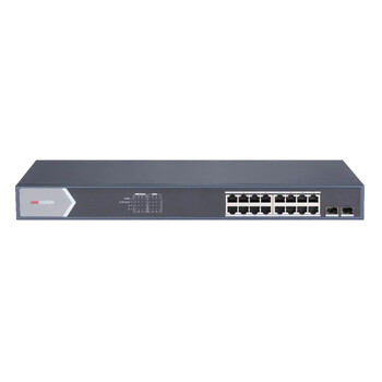 HIKVISION Managed switch DS-3E1518P-SI, 16x PoE & 2x SFP ports, 1000Mbps