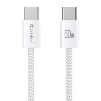 CELEBRAT καλώδιο USB-C U600, 60W, 480Mbps, 1m, λευκό