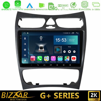 Bizzar g+ Series Mercedes clk Class W209 2000-2004 8core Android12 6+128gb Navigation Multimedia Tablet 9 u-g-Mb1452