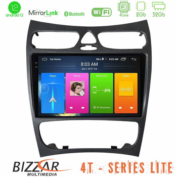 Bizzar 4t Series Mercedes clk Class W209 2000-2004 4core Android12 2+32gb Navigation Multimedia Tablet 9 u-lvb-Mb1452