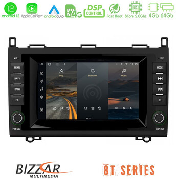 Bizzar oem Mercedes A/b/sprinter/vito 8core Android12 4+64gb Navigation Multimedia Deckless 7 με Carplay/androidauto u-8t-Mb16
