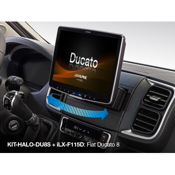 Alpine iLX-F115DU8S 1DIN chassis car stereo with swivel 11-inch capacitive WXGA screen