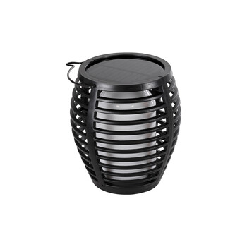 GloboStar® FLAME 61549 Αυτόνομο Ηλιακό Φωτιστικό LED SMD 6W 300lm με Ενσωματωμένη Μπαταρία 1200mAh - Φωτοβολταϊκό Πάνελ - Αισθητήρα Ημέρας-Νύχτας Φαναράκι Κήπου - Εφέ Φλόγας Διακοσμητικό - Αδιάβροχο IP65 - 1800K Φ10 x Υ55cm - 2 Χρόνια Εγγύηση