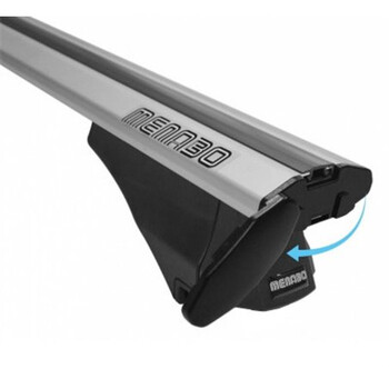 12930/MB ΜΠΑΡΕΣ ΟΡΟΦΗΣ ΑΛΟΥΜΙΝΙΟΥ BLADE L SILVER 127cm ΜΕ ΑΚΡΑ ALFA HIGH ΓΙΑ FLUSH / STANDARD RAILS MENABO - 2 ΤΕΜ.