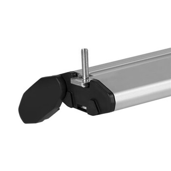 12940/MB ΜΠΑΡΕΣ ΟΡΟΦΗΣ ΑΛΟΥΜΙΝΙΟΥ BLADE XL SILVER 130cm ΜΕ ΑΚΡΑ ALFA HIGH ΓΙΑ FLUSH / STANDARD RAILS MENABO - 2 ΤΕΜ.