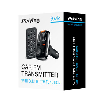 DM-0465-3 . Πομπός αυτοκινήτου με λειτουργία Bluetooth (2xUSB) Peiying