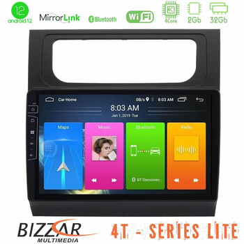 Bizzar 4t Series vw Touran 2011-2015 4core Android12 2+32gb Navigation Multimedia Tablet 10 u-lvb-Vw1000