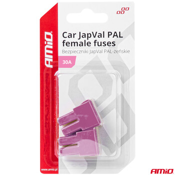 03389/AM ΑΣΦΑΛΕΙΕΣ JapVal PAL ΘΗΛΥΚΕΣ 30A ΣΕ ΡΟΖ ΧΡΩΜΑ AMIO - 2 Τεμ.