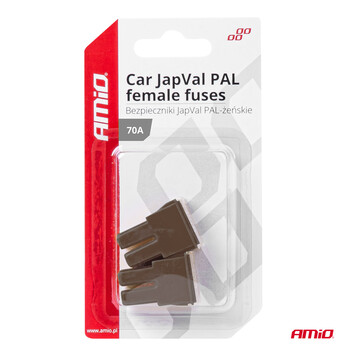 03393/AM ΑΣΦΑΛΕΙΕΣ JapVal PAL ΘΗΛΥΚΕΣ 70A ΣΕ ΚΑΦΕ ΧΡΩΜΑ AMIO - 2 Τεμ.