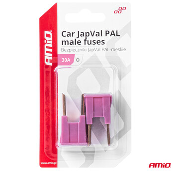 03397/AM ΑΣΦΑΛΕΙΕΣ JapVal PAL O ΑΡΣΕΝΙΚΕΣ 30A ΣΕ ΡΟΖ ΧΡΩΜΑ AMIO - 2 Τεμ.