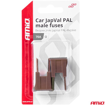 03401/AM ΑΣΦΑΛΕΙΕΣ JapVal PAL O ΑΡΣΕΝΙΚΕΣ 70A ΣΕ ΚΑΦΕ ΧΡΩΜΑ AMIO - 2 Τεμ.