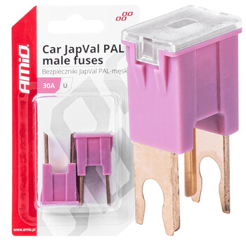 03406/AM ΑΣΦΑΛΕΙΕΣ JapVal PAL U ΑΡΣΕΝΙΚΕΣ 30A ΣΕ ΡΟΖ ΧΡΩΜΑ AMIO - 2 Τεμ.