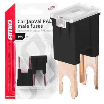03410/AM ΑΣΦΑΛΕΙΕΣ JapVal PAL U ΑΡΣΕΝΙΚΕΣ 80A ΣΕ ΜΑΥΡΟ ΧΡΩΜΑ AMIO - 2 Τεμ.
