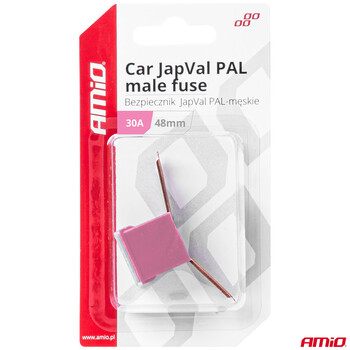 03418/AM ΑΣΦΑΛΕΙΕΣ JapVal PAL ΑΡΣΕΝΙΚΕΣ 48mm 30A ΣΕ ΡΟΖ ΧΡΩΜΑ AMIO - 2 Τεμ.