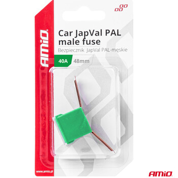 03419/AM ΑΣΦΑΛΕΙΕΣ JapVal PAL ΑΡΣΕΝΙΚΕΣ 48mm 40A ΣΕ ΠΡΑΣΙΝΟ ΧΡΩΜΑ AMIO - 2 Τεμ.