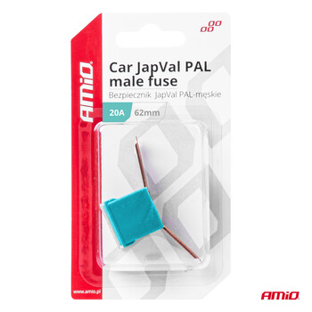 03426/AM ΑΣΦΑΛΕΙΕΣ JapVal PAL ΑΡΣΕΝΙΚΕΣ 62mm 20A ΣΕ ΓΑΛΑΖΙΟ ΧΡΩΜΑ AMIO - 2 Τεμ.