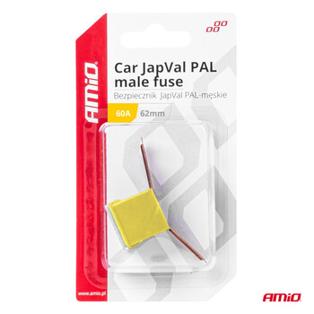 03430/AM ΑΣΦΑΛΕΙΑ JapVal PAL ΑΡΣΕΝΙΚΗ 62mm 60A ΣΕ ΚΙΤΡΙΝΟ ΧΡΩΜΑ AMIO - 1 Τεμ.