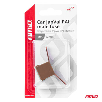 03431/AM ΑΣΦΑΛΕΙΑ JapVal PAL ΑΡΣΕΝΙΚΗ 62mm 70A ΣΕ ΚΑΦΕ ΧΡΩΜΑ AMIO - 1 Τεμ.