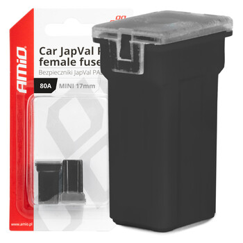 03449/AM ΑΣΦΑΛΕΙΕΣ JapVal PAL ΜΙΝΙ 17mm ΘΗΛΥΚΕΣ 80A ΣΕ ΜΑΥΡΟ ΧΡΩΜΑ AMIO - 2 Τεμ.