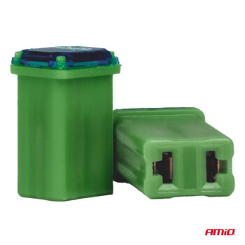 03461/AM ΑΣΦΑΛΕΙΕΣ JapVal PAL ΜICRO 11mm ΘΗΛΥΚΕΣ 40A ΣΕ ΠΡΑΣΙΝΟ ΧΡΩΜΑ AMIO - 2 Τεμ.
