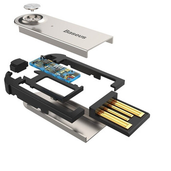 BAS29048/AM ΑΝΤΑΠΤΟΡΑΣ AUDIO BLUETOOTH 5.0 ΑΠΟ USB ΣΕ AUX ΜΑΥΡΟ ΣΠΙΡΑΛ AMIO - 1 τεμ.