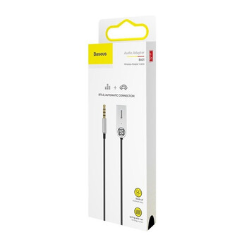 BAS29048/AM ΑΝΤΑΠΤΟΡΑΣ AUDIO BLUETOOTH 5.0 ΑΠΟ USB ΣΕ AUX ΜΑΥΡΟ ΣΠΙΡΑΛ AMIO - 1 τεμ.
